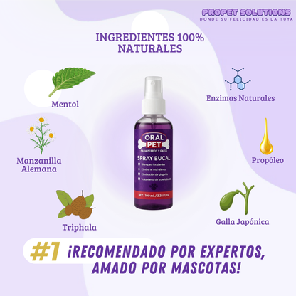 OralPet - Spray Bucal Limpiador para Mascotas (100ml)